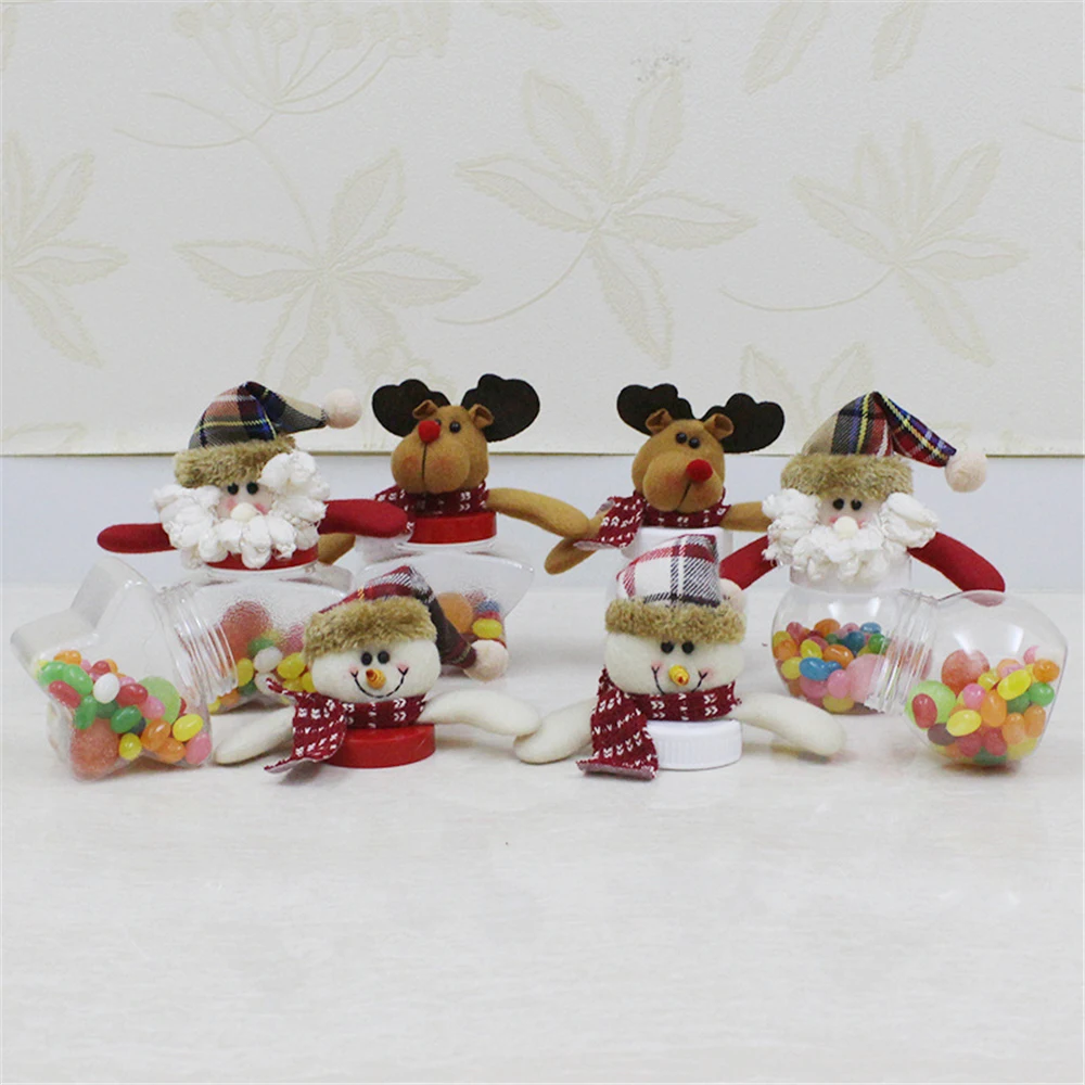 Cute Christmas Candy Storage Can Decor For Home Gift Biscuit Food Storage Jar Very Cute and Unique Candy Jars 8x6cm 4