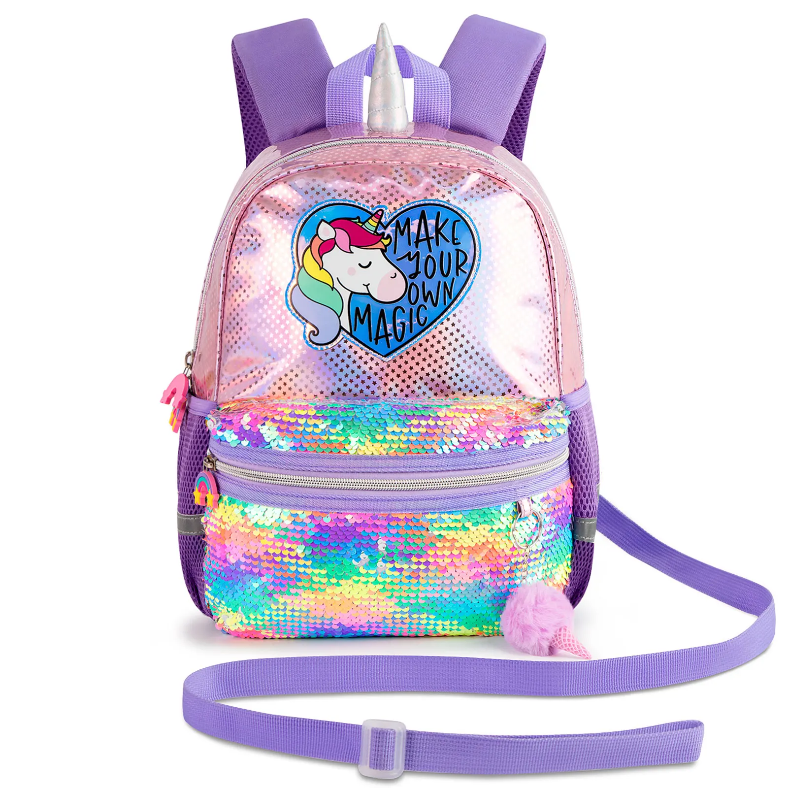 Unicorn Magical Rainbow Sequin Backpack