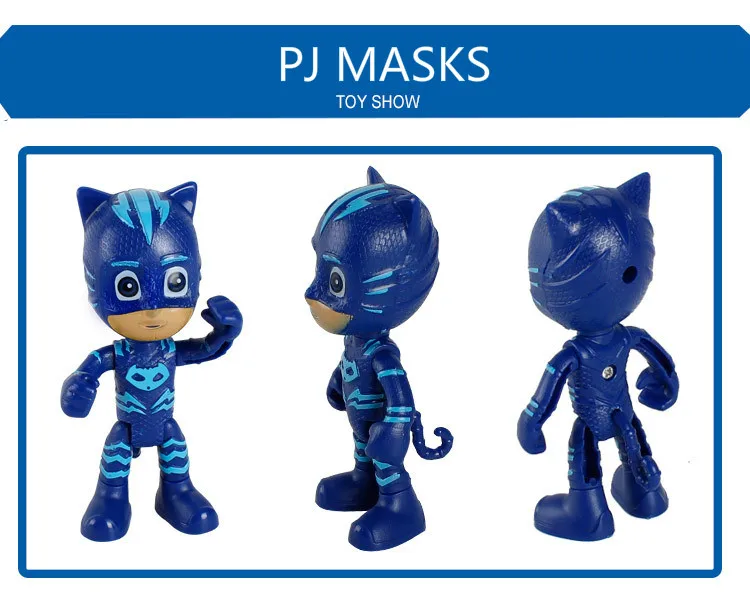 3 шт. Pj Маски гибкие конечности персонаж игрушка мультфильм аниме Pj Catboy Owlette Gekko фигурки мальчиков Игрушки для детей P03