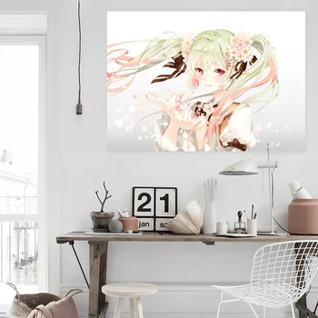

[Self-Adhesive] 3D Hatsune Miku 718 Japan Anime Wall Stickers Mural Decal Wall Murals AJ WALLPAPER Belly
