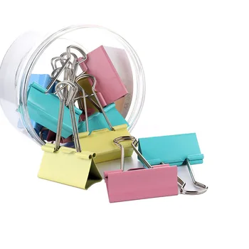 

60 pcs/set 15mm Metal Paper Clips Colorful Candy Color Clip for Book Stationery School Office Supplies Paper Document Clamp