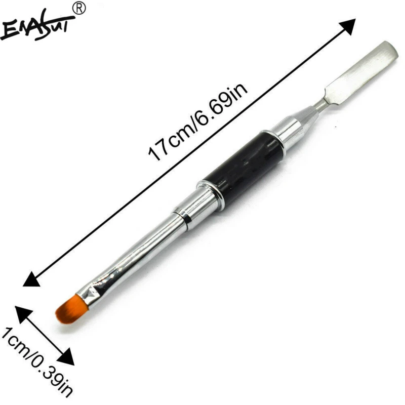 ENASUI полигелевый набор для наращивания, включая быстрое строительство, полигелевая двойная Кисть для ногтей и шпатель из нержавеющей стали
