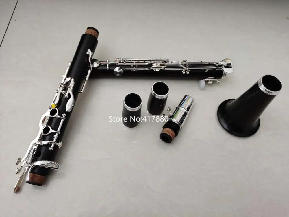 High Quality Clarinet 18 Keys G Tune Ebony Wood Black Silver key Musical instrument With Case