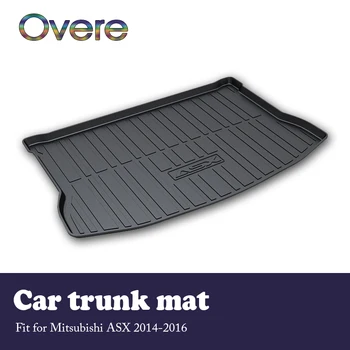 

Overe 1Set Car Cargo rear trunk mat For Mitsubishi ASX 2014 2015 2016 Waterproof carpet Anti-slip mat Car accessories Styling