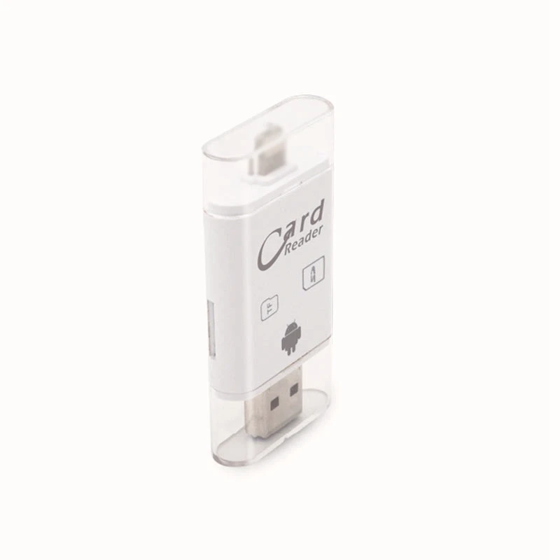3 в 1 8 pin/Micro-USB/Usb 2,0 считыватель карт памяти Sd Otg Micro-Sd/Sdxc/Sdhc Tf для iOS iPhone Android(Micro-USB+ 8Pin+ Sd