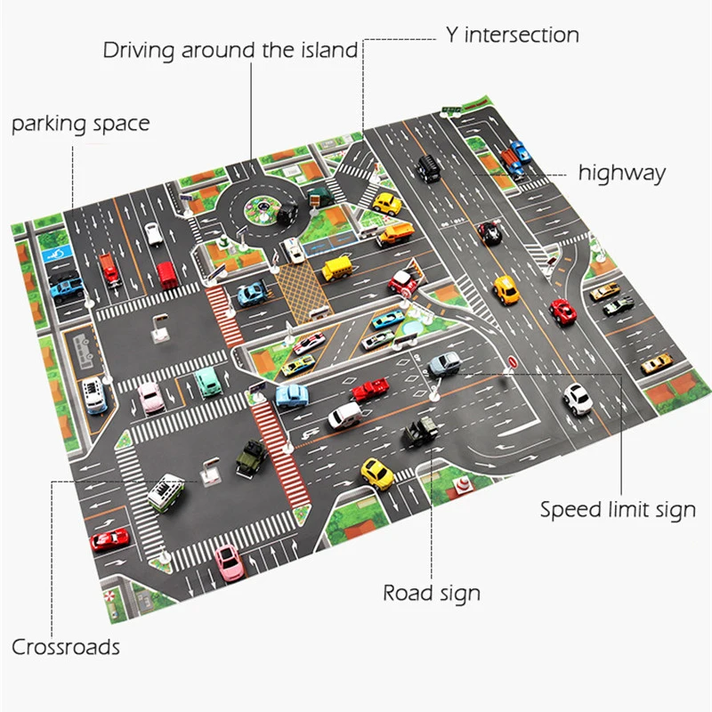 Игровые коврики для парковки 100x130 см|Коврики развивающие| |