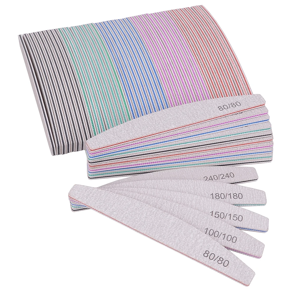 Professional Nail File 100/180 Sandpaper (5/10Pcs)