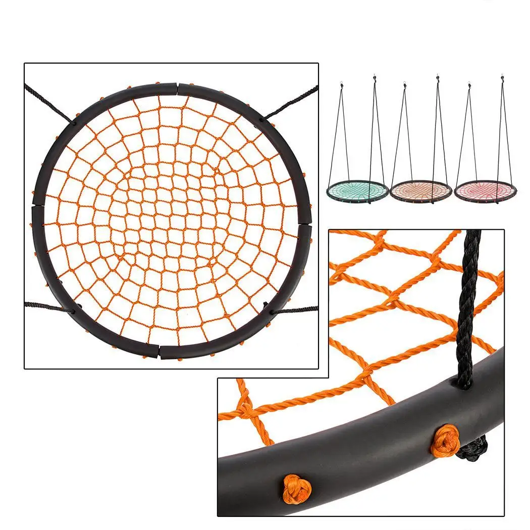 Открытый комфорт долговечность подвесное кресло Большой Гамак стул сетка круглый комплект качелей для детей взрослых качающийся один безопасный гамак