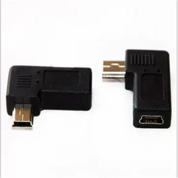 

90° bend USB MINI 5P male adapter adapter USB mini 5P extension adapter USB head Android phone male to female adapter