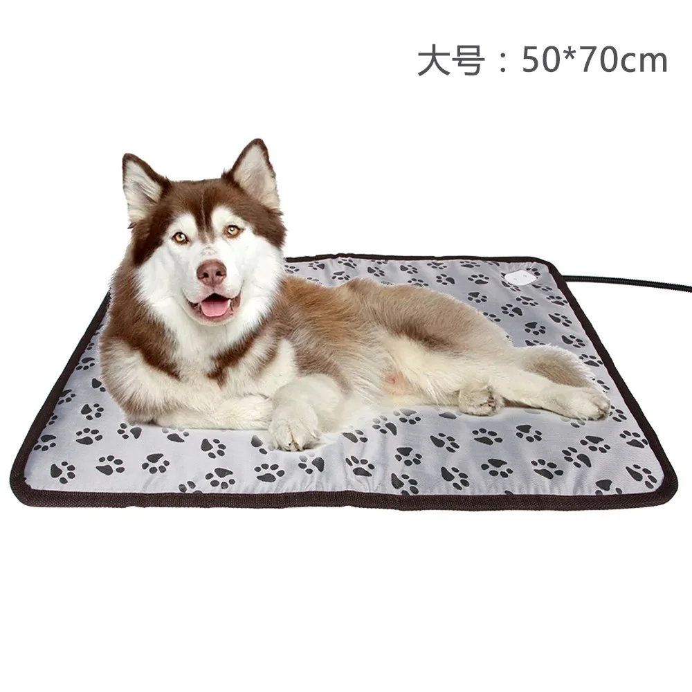

Pet Electric Blanket Heating Heating Constant Temperature Cat Nest Kennel Waterproof Footprints Small Heating Pad Purple