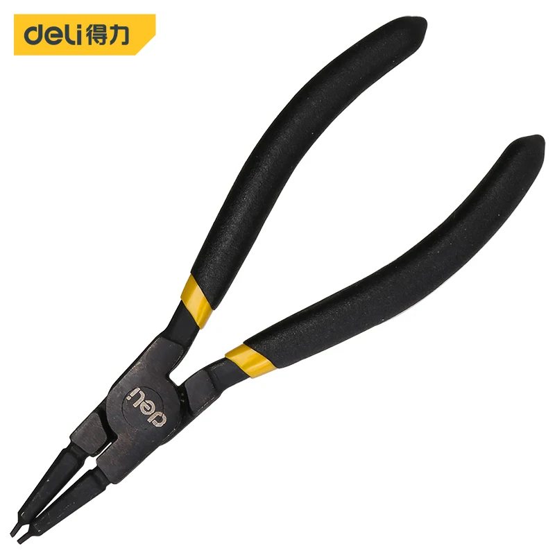 

Deli Professional 5 Inches Internal Circlip Pliers External Bend Clamp Point Shaft Snap Ring Bent Nose Repair Hand Tools