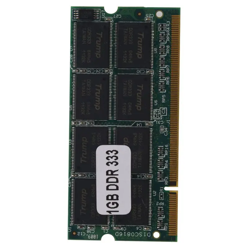 1 ГБ 1G радиатор видеокарты, алюминий память ноутбук 333 МГц PC2700 NON-ECC ПК DIMM 200 Pin-код