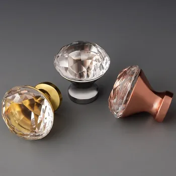 

Rose gold handle American cabinet hardware glass drawer wardrobe door handle European modern minimalist handle single hole