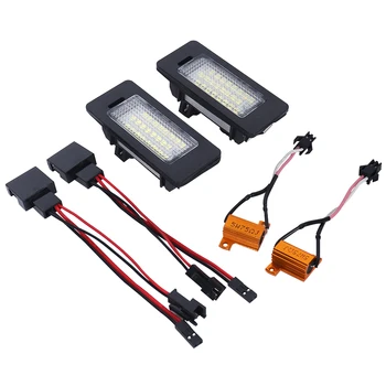 

2PCS Car LED Number License Plate Light Lamp For Skoda Octavia 3 Superb B6 Rapid Combi Yeti 5L Fabia Mk2 Mk3