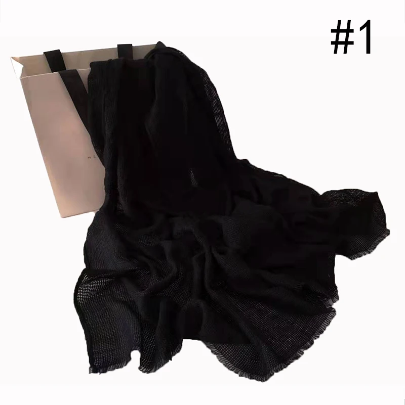 Number 1 color Fashion new bandana viscose shawls winter warm scarf solid fringe shawl muslim hijab women scarf wraps fast shipping 10pcs\lot - Цвет: Number 1 color