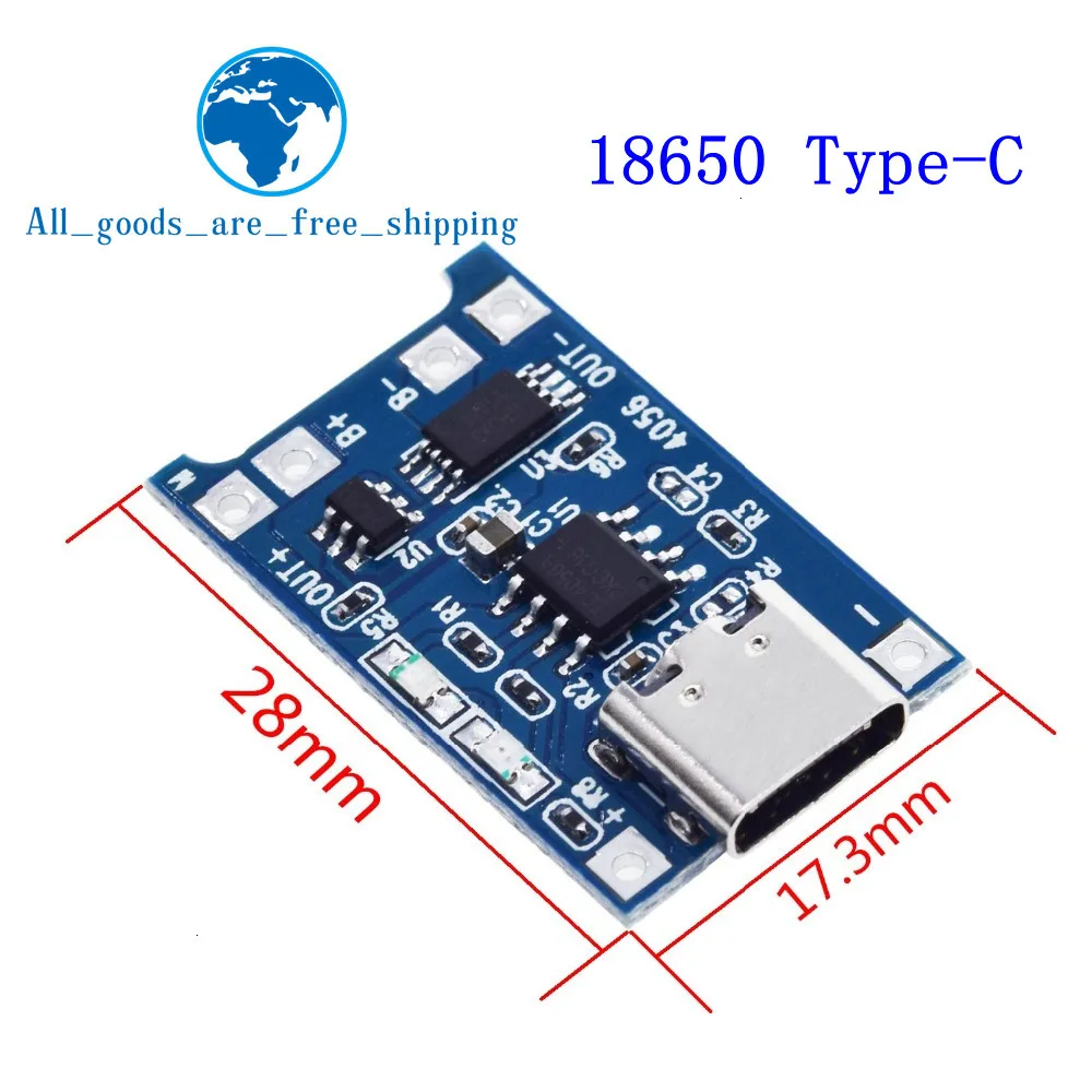 Type-c/Micro USB 5V 1A 18650 TP4056 модуль зарядного устройства литиевой батареи зарядная плата с защитой двойные функции 1A li-ion