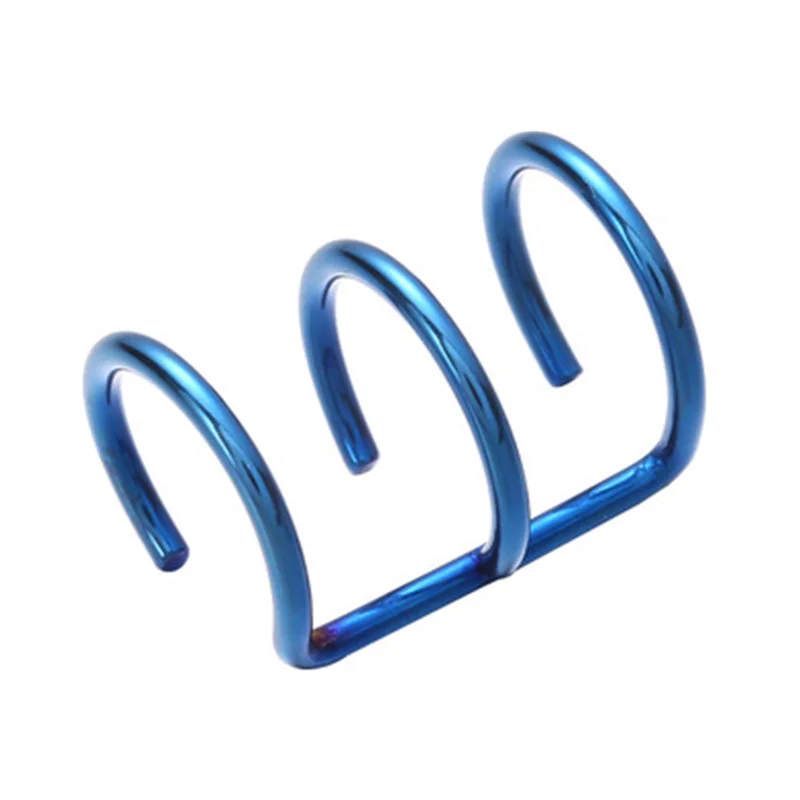 Style2Blue 2 шт., серьги-клипсы для пирсинга хрящей формы, Пирсинг из нержавеющей стали в стиле панк для мужчин и женщин, ювелирные изделия для тела, подарок - Окраска металла: Style2Blue