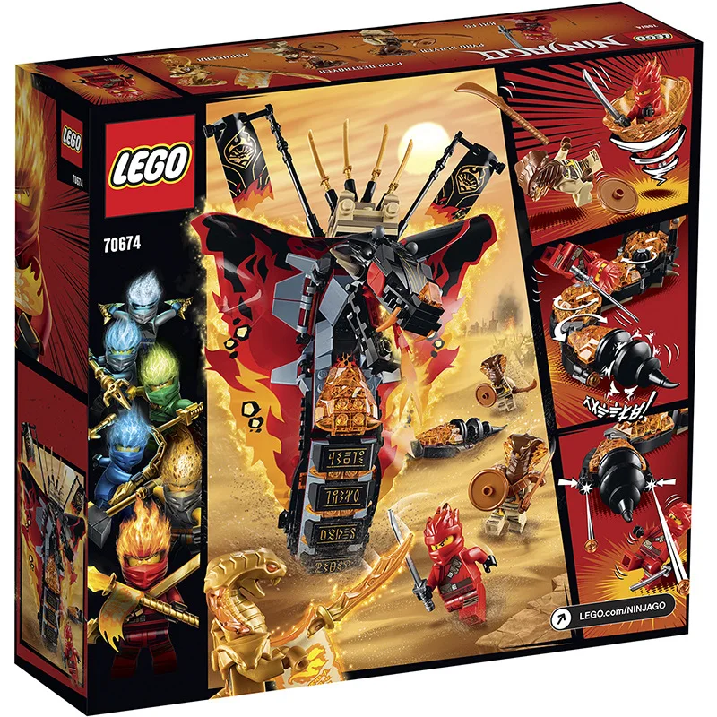 

June New Products LEGO Phantom Ninja Series 70674 Flames Veyron Boy Assembled Building Blocks Lego Toy