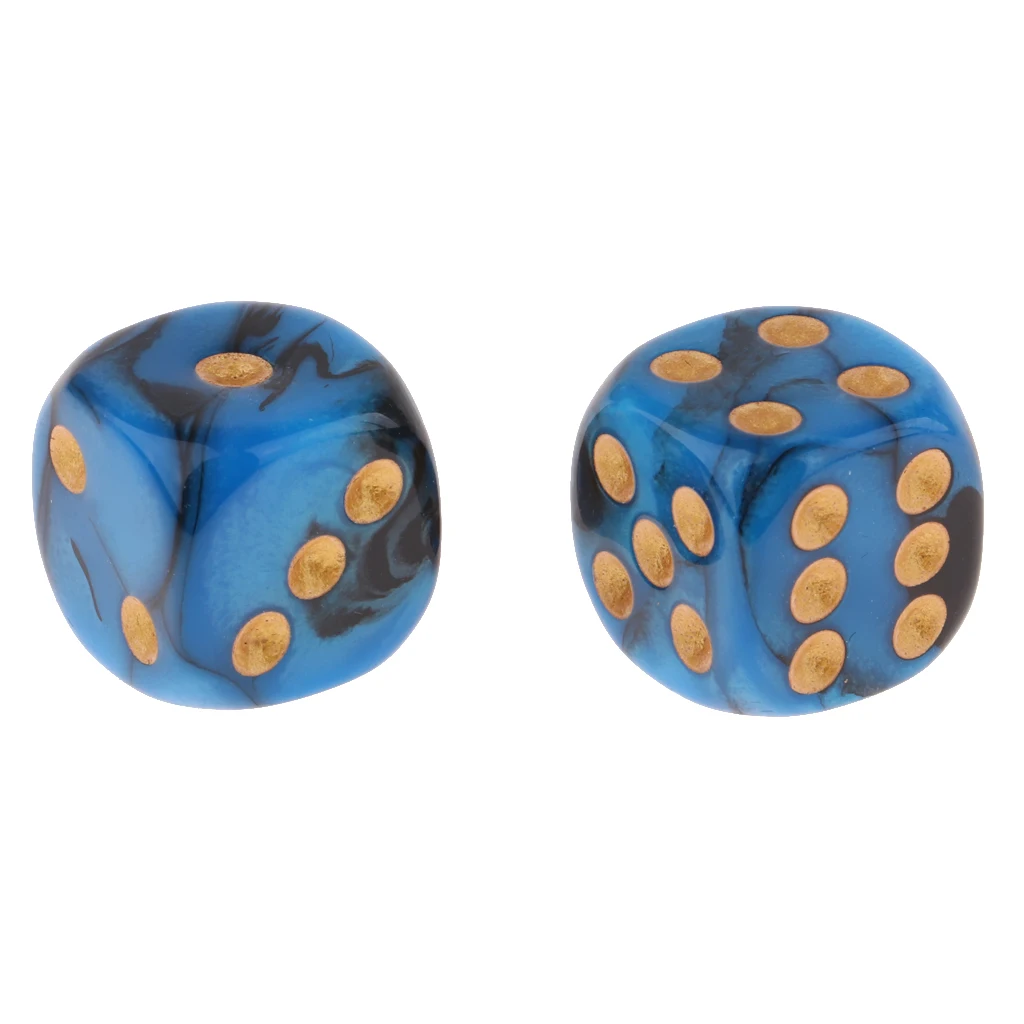 5pcs 6 Sided Game Dice Set D6 Dices Square Corne for Family Travel Play Set Toys