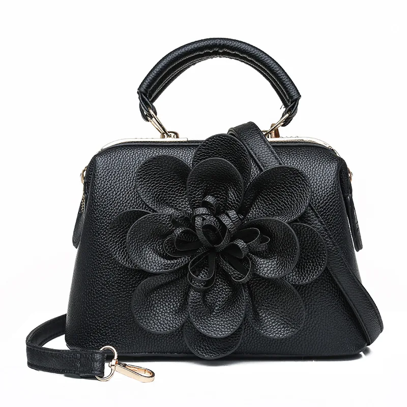 Роскошные женские сумки, дизайнерская сумка-мешок, стерео цветок, портативная элегантная женская мягкая сумка через плечо