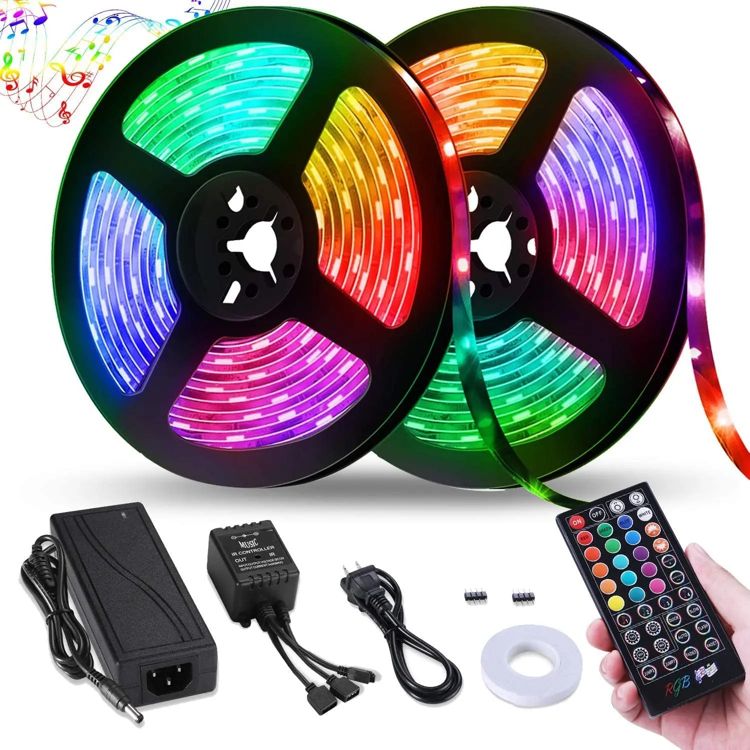 10 м RGB 5050 светодиодная полоса 30 светодиодов 12 В Гибкая светильник вая 40 клавиш
