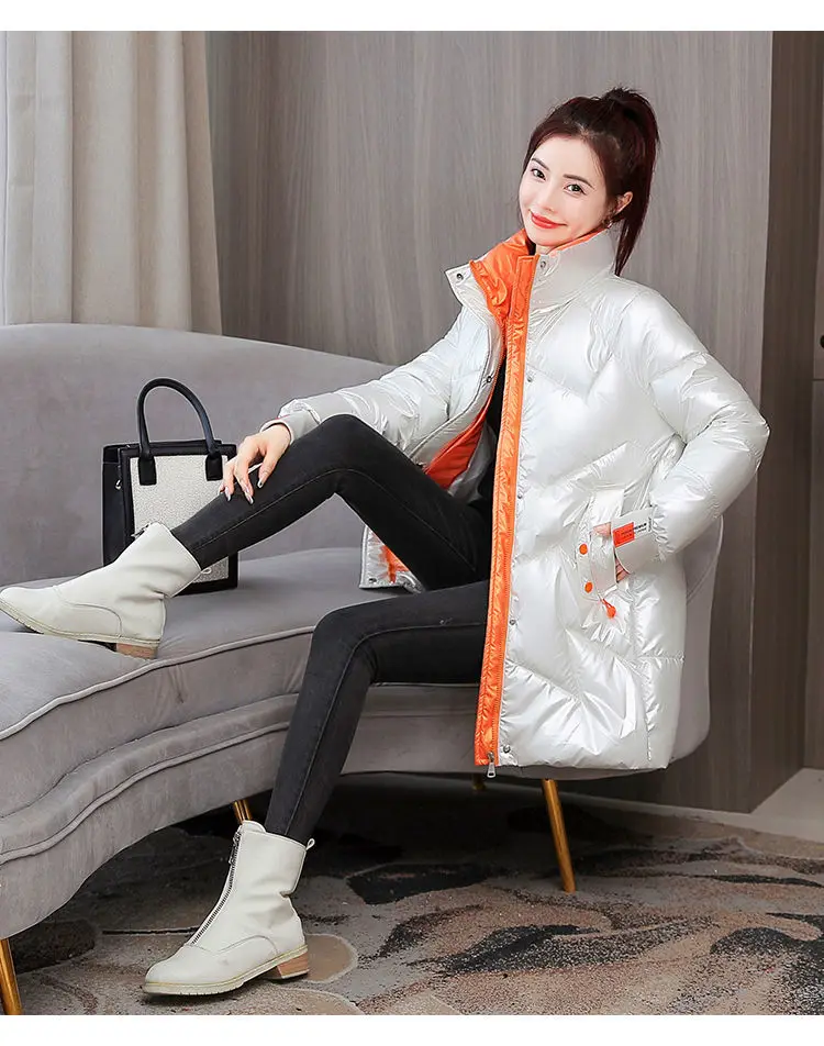 Winter Jacket Women 2021 New Glossy Down Cotton Coat Winter Warm Down Jacket Parkas Thick Warm Cotton-Padded Coat Outwear Female Winter Jacket Women 2021 New Glossy Down Cotton Coat Winter Warm Down Jacket Parkas Thick Warm Cotton-Padded Coat Outwear Female