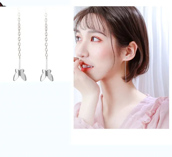 

Butterfly earline eardrop Korean temperatment Earrings Appear thin for women brincos fashion jewelry mujer earring
