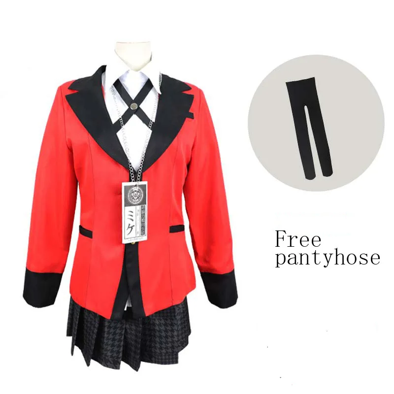 Горячая Распродажа; крутые костюмы для косплея; аниме Kakegurui Yumeko Jabami; японская школьная форма для девочек; полный комплект; вечерние костюмы на Хэллоуин; парик для косплея; 7 шт