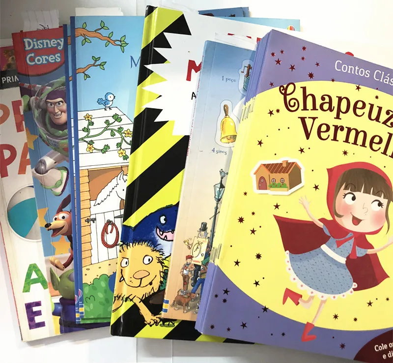 Random 2 Books Parent Child Kids Baby Portuguese Book Early Education