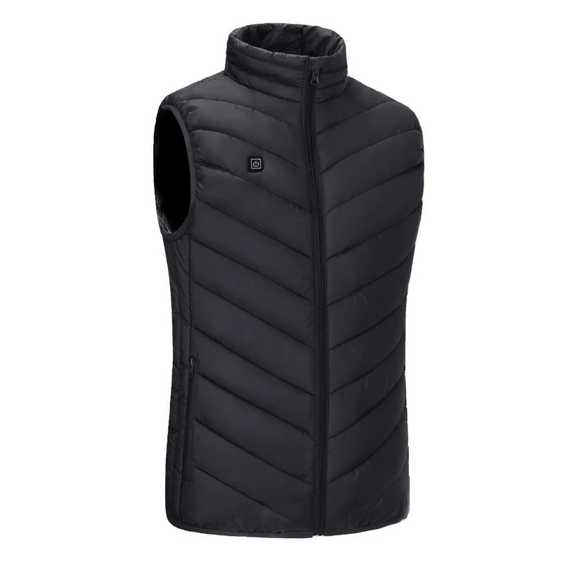 Outdoor Electric Heated Vest USB Heating Vest Winter Thermal Men's Cloth Feather Camping Hiking Warm Hunting Jacket