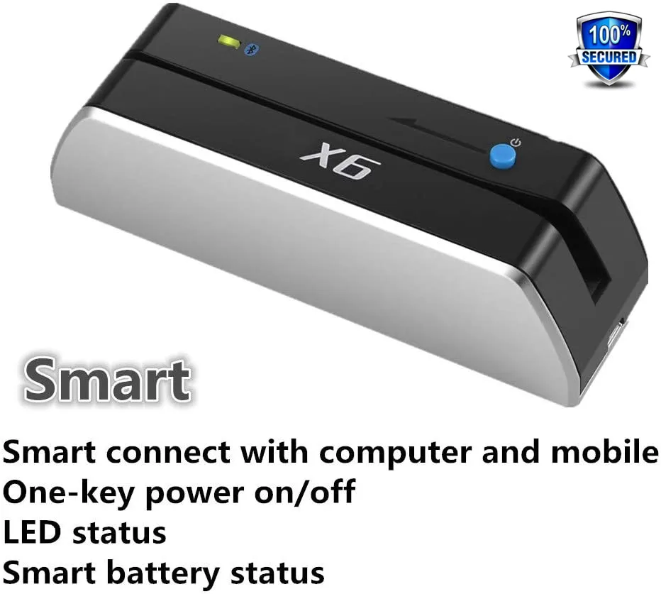 1 компл. BINFUL Bluetooth USB 3 трека msr X6(BT) VIP считыватель карт записывающее устройство