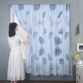 

No Drilling Velcro Shading Curtains Living Room Bedroom Nordic Style Home Decor Window Door Curtain Easy Install Drapes Blinds