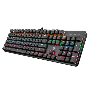 

104 Keys USB Mechanical Wired Keyboard Blue 9 Modes Switch RGB Backlight Mechanical Gaming Keyboard for Home Office