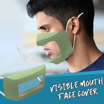 

Adult Mask Unisex Print With Clear Window Visible Expression For The Deaf And Hard Of Hearing Reusable Dustproof Mask mascarilla