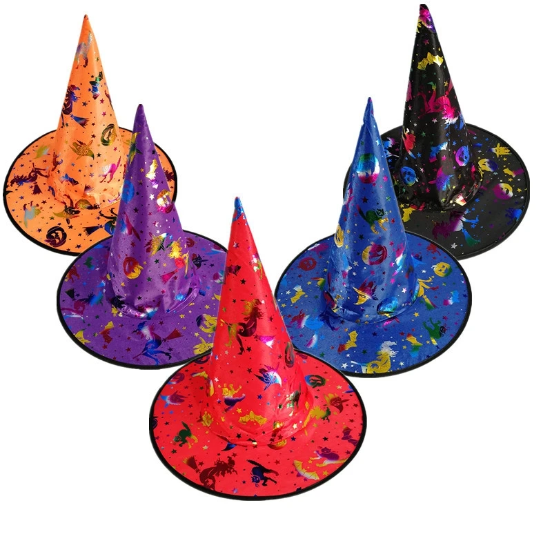 

Halloween Prom Festival Child Adult Witch Hat Festival Decoration Props Party Decor Dress Up Wizard Hat Ghost Festival Deco Home