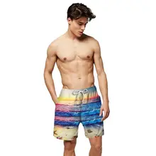 Мужские шорты для плавания с 3D принтом, одежда для серфинга, пляжные шорты, летний купальный костюм, пляжные шорты, шорты для дома, повседневные шорты