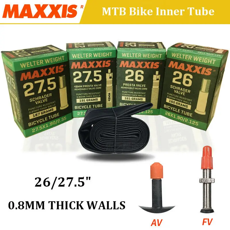 

MAXXIS 26/27.5"MTB bicycle Inner Tube Presta/Schrader Clincher Length 32/48mm Mountain Bike Tire Tube Lightweight