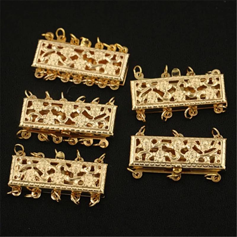 14K Gold Filled 9x23mm Filigree Pearl Clasp Gold Button Jewelry Accessories Supplies for Bracelets Necklace Making Findings