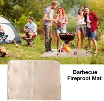 

Fire Blanket Heat Insulation Pad Outdoor Camping Barbecue Protective Mat High Temperature Resistant Flame Retardant Stove Mat