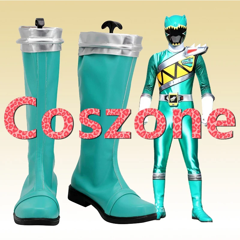 Zyuden Sentai Kyoryuger Green Cosplay Shoes Boots Halloween Carnival Costume Accessories | Тематическая одежда и униформа