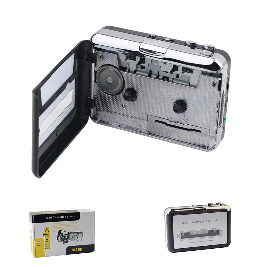 USB Cassette Player Cassette to MP3 Converter Capture Music Player Tape Recorder Support Windows 7/8