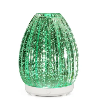 

3D Glass Usb Aroma Essential Oil Diffuser Ultrasonic Air Humidifier Aromatherapy Mist Maker Fogger with Led Night Light 5V 100ml