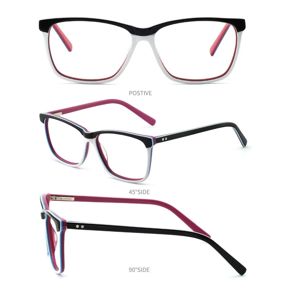 OCCI CHIARI  Fashion Big rim Eyeglasses 54cm For Women Spring Hinge Prescription Lens Medical Optical Glasses Frame W-ZOPPI