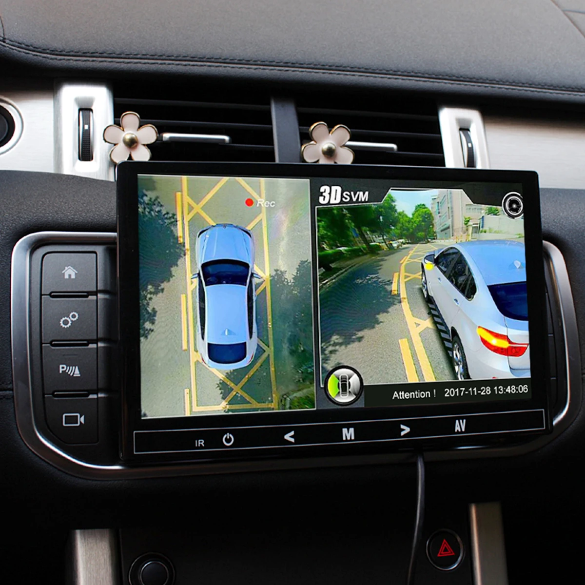  3D HD Surround View Monitoring System 360 Degree Driving Bird View Panorama Car Cameras 4-CH DVR Re