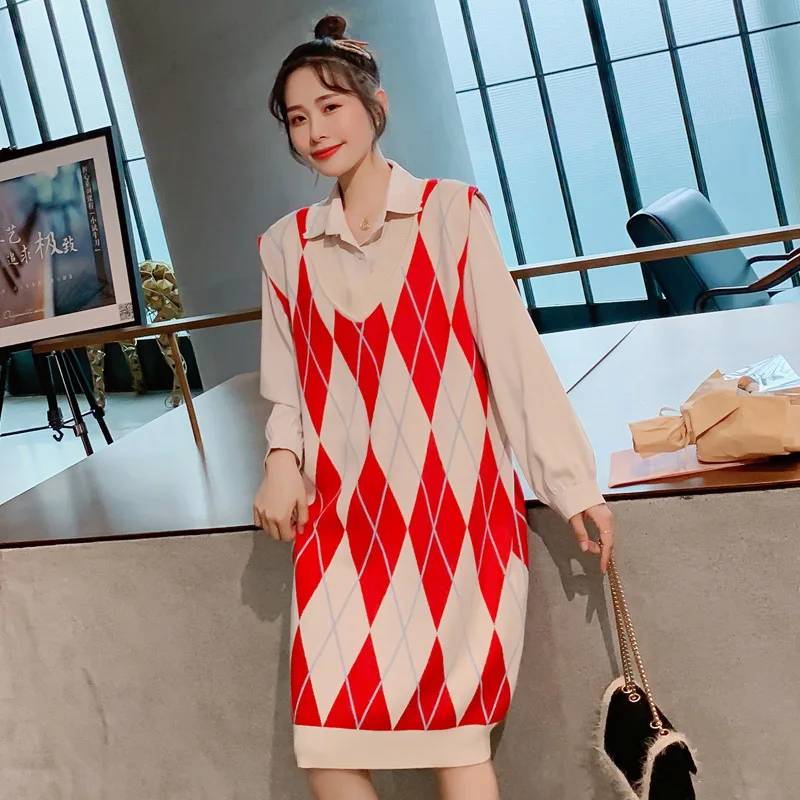 

Fashion Models 2019 New Style Pregnant Women Long-sleeved Upper Garment Sweater Pregnant WOMEN'S Knitting Dress Pregnant Women T