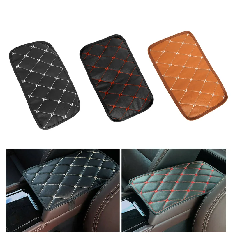 

Car Armrest Leather Pad Hand Cushion Waterproof Armrest Pillow Mat Car Styling Black Protection Side Seat Cover