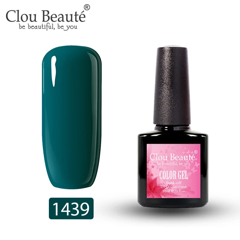 Clou Beaute 10 мл УФ гель для ногтей Дизайн Маникюр телесный Зеленый Бежевый гель лак для ногтей набор Гибридный esmalte permanente Gellak - Цвет: 1439