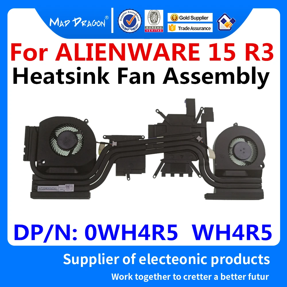 new original Laptop CPU/Graphics Cooling Heatsink Fan Assembly For Dell Alienware 15 R3 AW15 R3