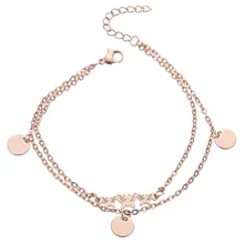 Кулон бабочка браслет из нержавеющей стали Женский студенческий индивидуальный полый двойной браслет бабочка