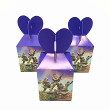 

18/30/42/54 Pcs/lot Fortress Night Paper Candy Box Cartoon Happy Birthday Decoration Theme Party Supply For Kids Favor Candy Box